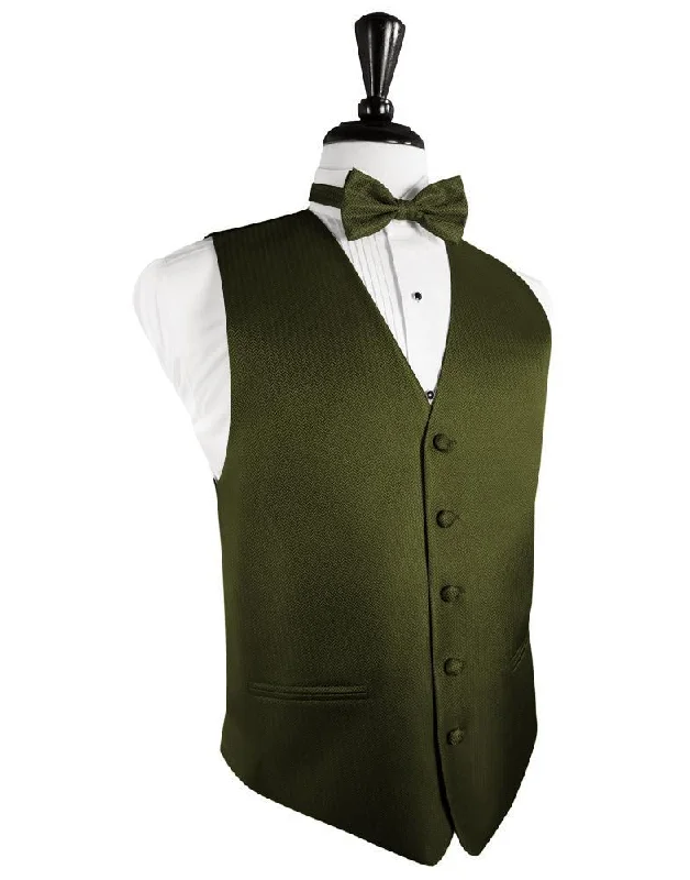 Fern Herringbone Tuxedo Vest