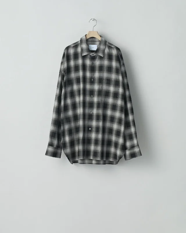 OVERSIZED DOWN PAT SHIRT BLACK OMBRE