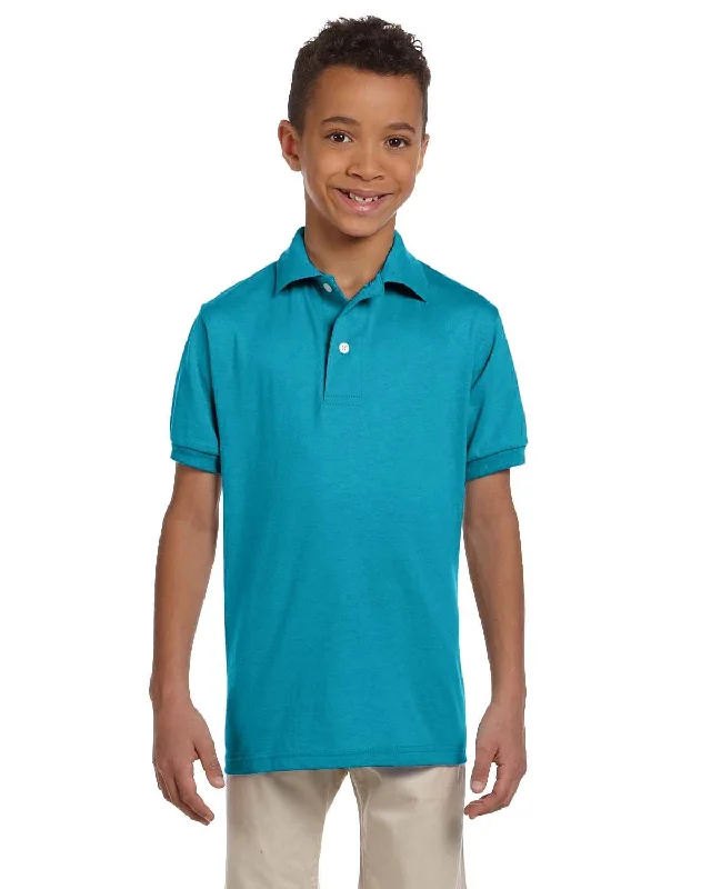 Jerzees Youth 50/50 Jersey Knit Polo Shirt | California Blue