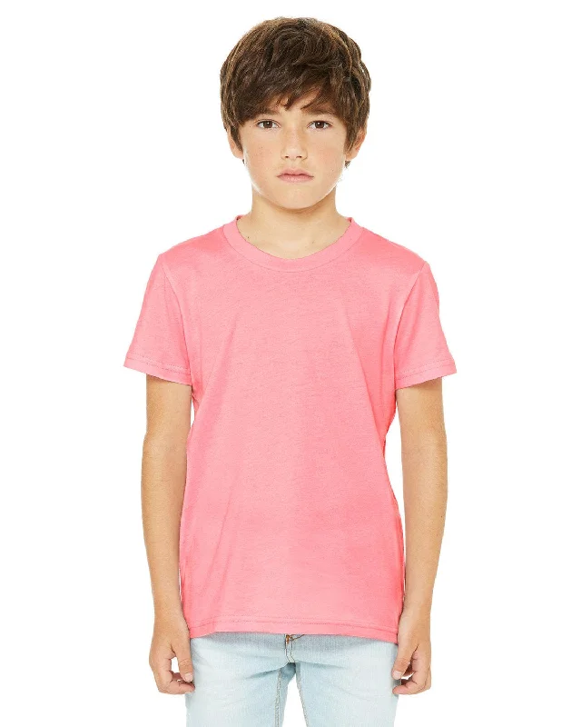 Bella+Canvas Youth Short Sleeve T-Shirt | Neon Pink