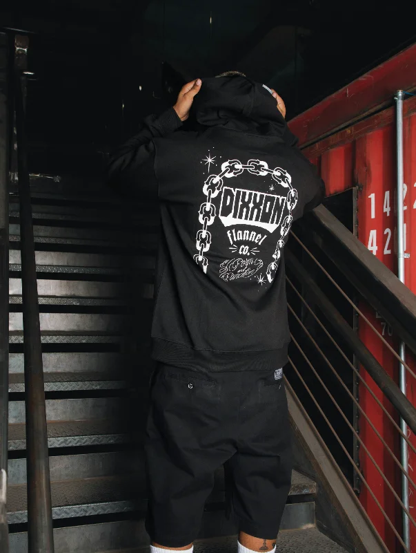 Westside Zip Up Hood -  Black