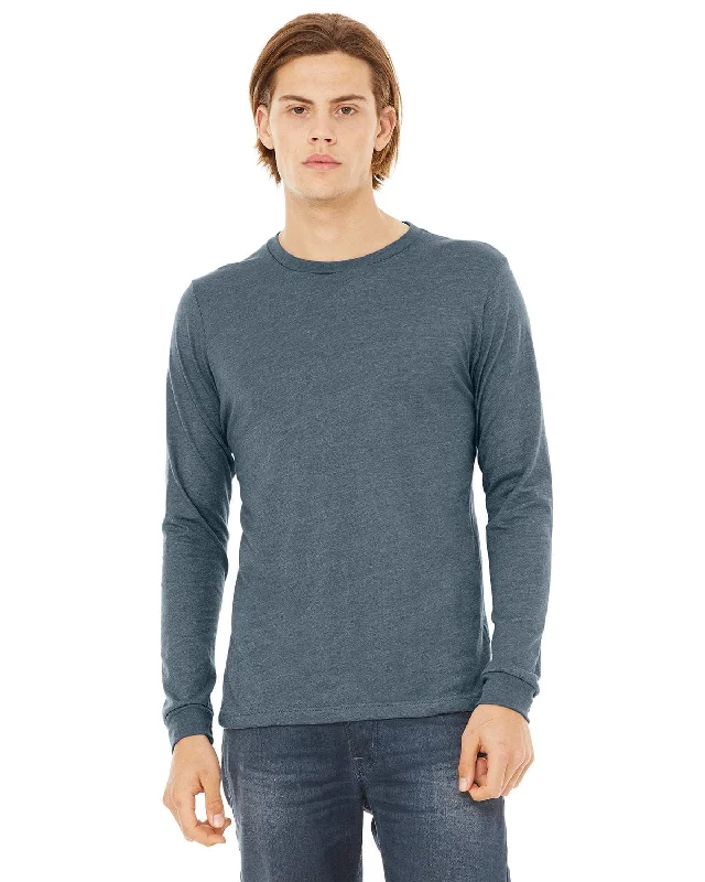 Bella+Canvas Long Sleeve Jersey T-Shirt | Heather Slate