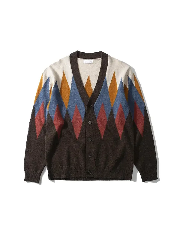 Rhombus Cardigan- Chocolate