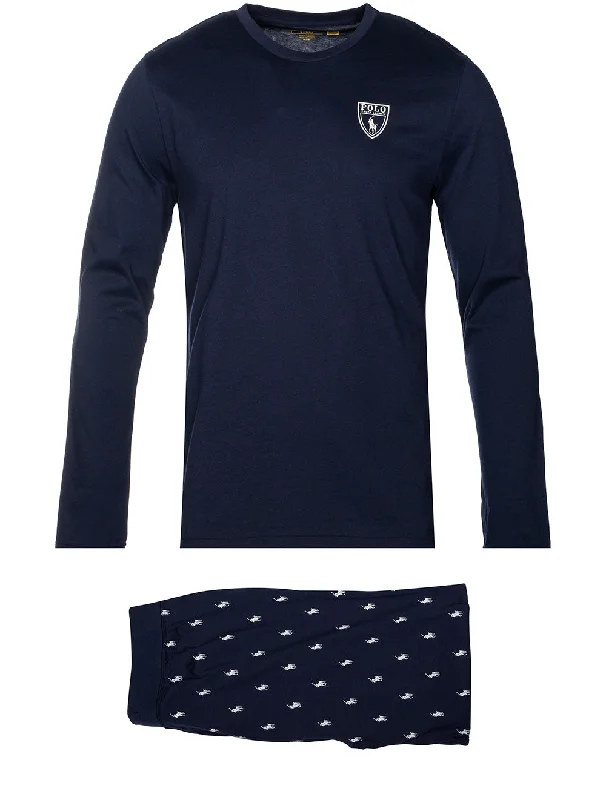 Pyjama-Set aus Baumwolle, Cruise Navy