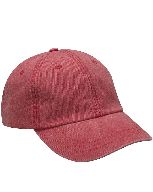 Adams Low-Profile Washed Pigment-Dyed Cap | Red