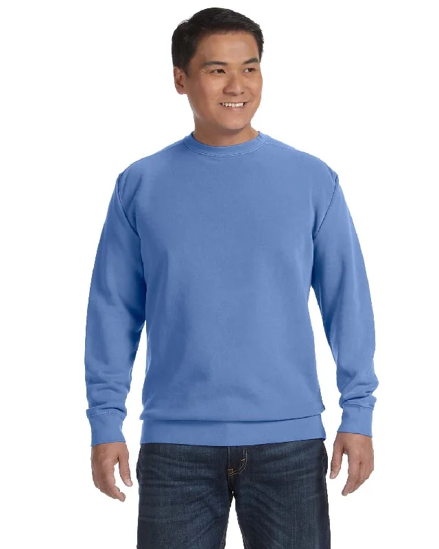 Comfort Colors Garment-Dyed Crewneck Sweatshirt | Flo Blue