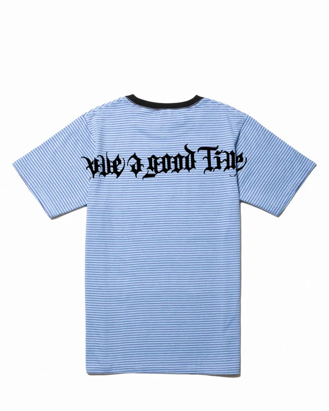 GOTHIC OLD ENGLISH SIDE LOGO STRIPED S/S TEE