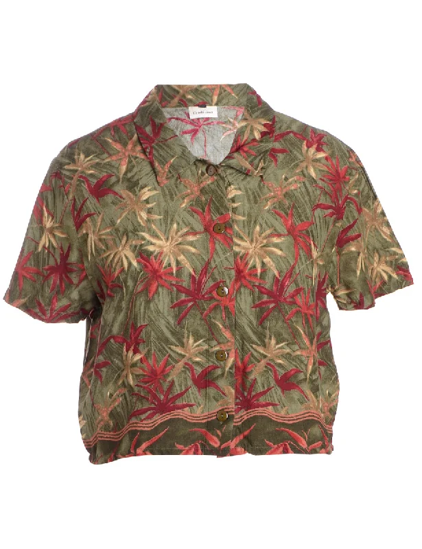 Label Juliet Cropped Hawaiian Shirt