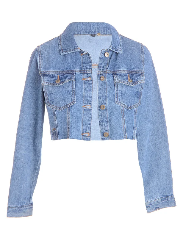 Label Kylie Raw Edge Cropped Denim Jacket