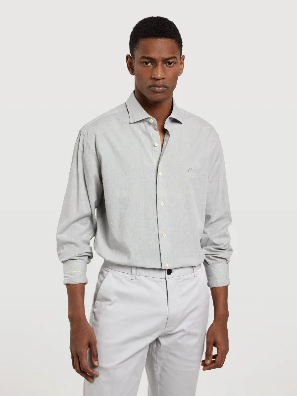 Slim fit end-on-end shirt