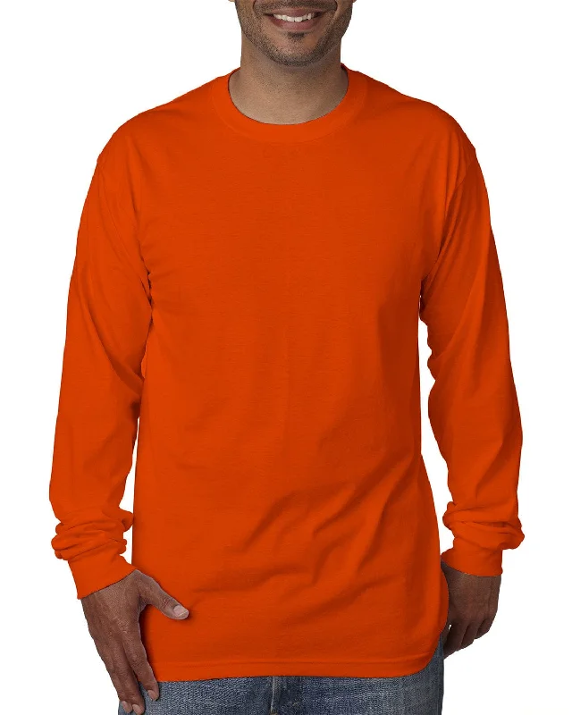 Bayside USA Made Long Sleeve T-Shirt | Bright Orange