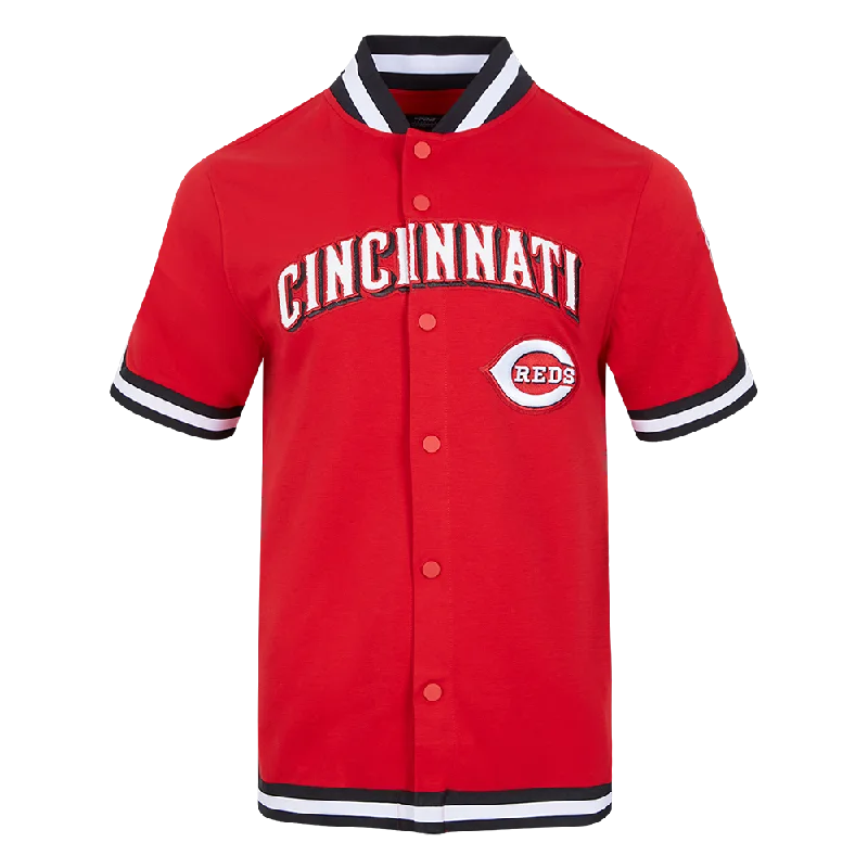 MLB CINCINNATI REDS CLASSIC MEN'S WARM UP JACKET (RED/BLACK)