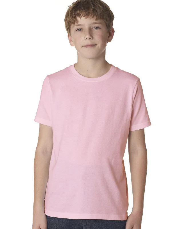 Next Level Boys Premium Short Sleeve Crew Tee | Light Pink