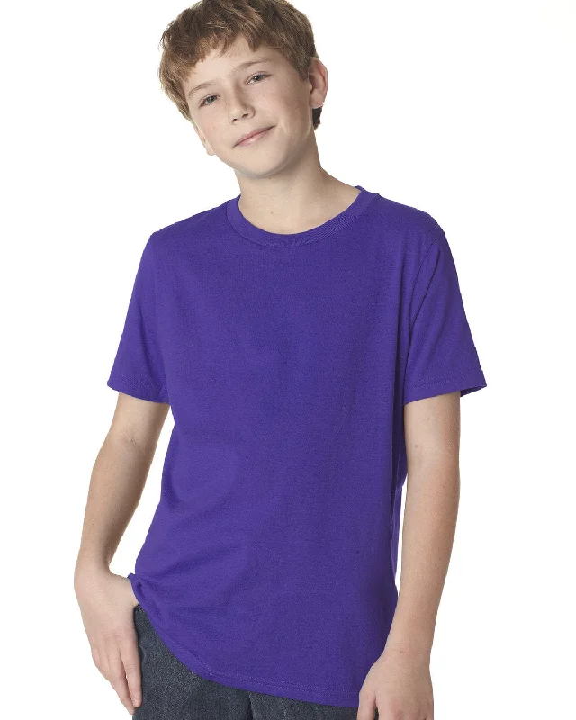 Next Level Boys Premium Short Sleeve Crew Tee | Purple Rush