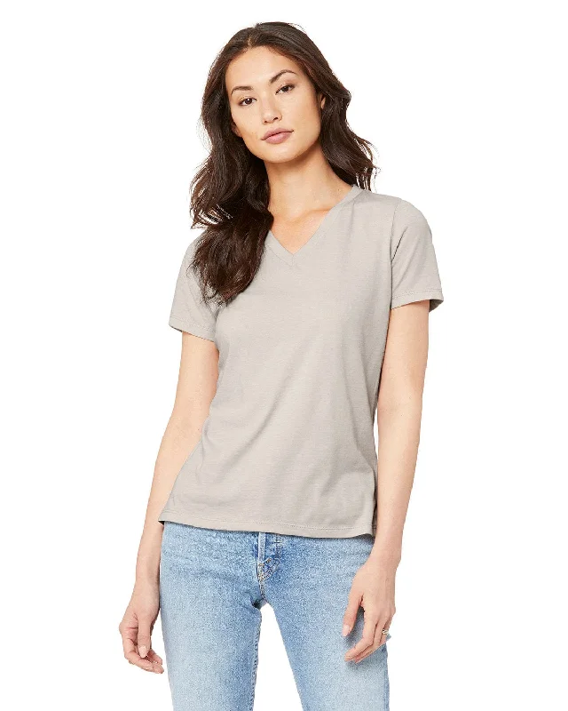 Bella+Canvas Ladies Missy V-Neck T-Shirt | Heather Dust