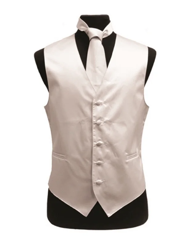 Solid Ivory Vest Set