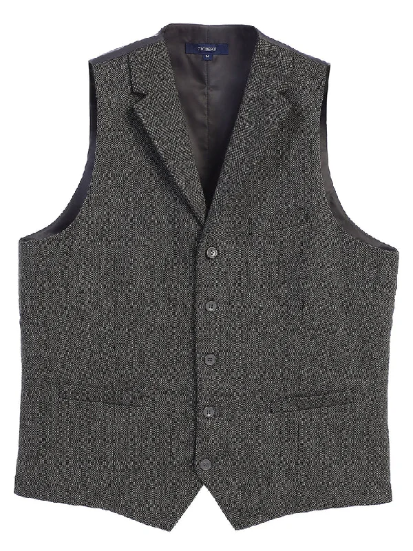 MEN'S 5 BUTTON TAILORED COLLAR FORMAL SUIT VEST