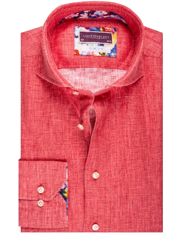 London Line Button Down Shirt Red