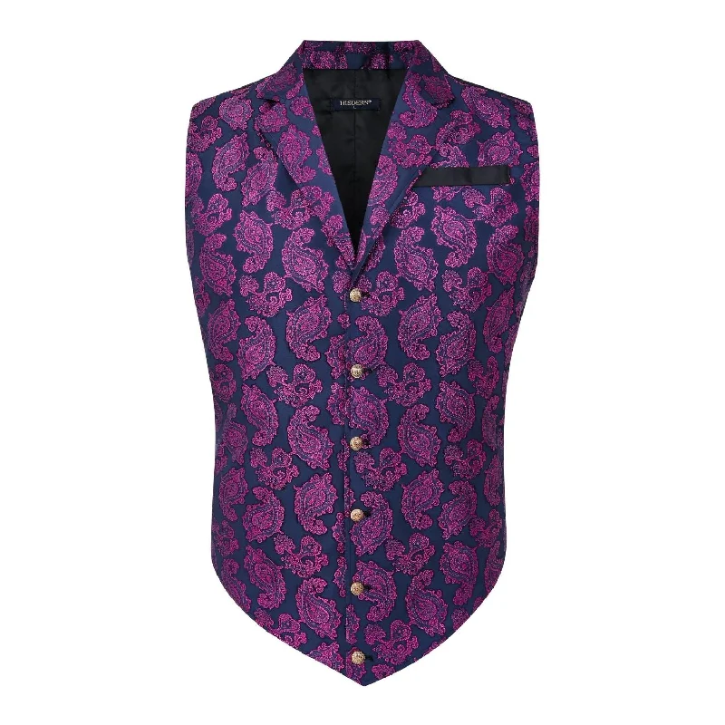 Gothic Lapel Party Vest for Men - PINK-9