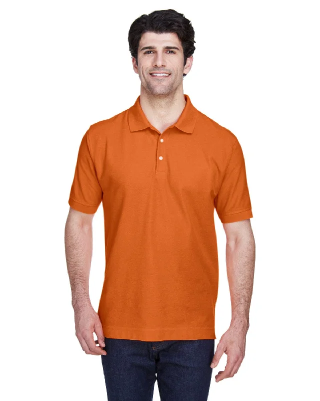 Devon & Jones Fine Pima Pique Polo Shirt | Deep Orange