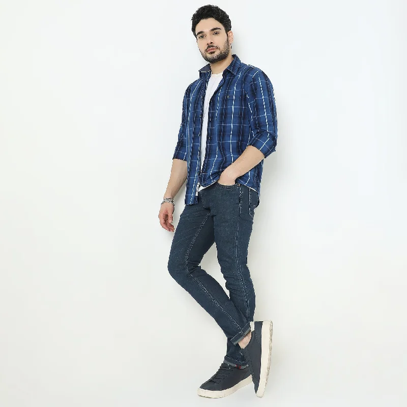 Cruiser™ Authentic Dark Indigo Regular Fit Shirt Classic Checks Original Style