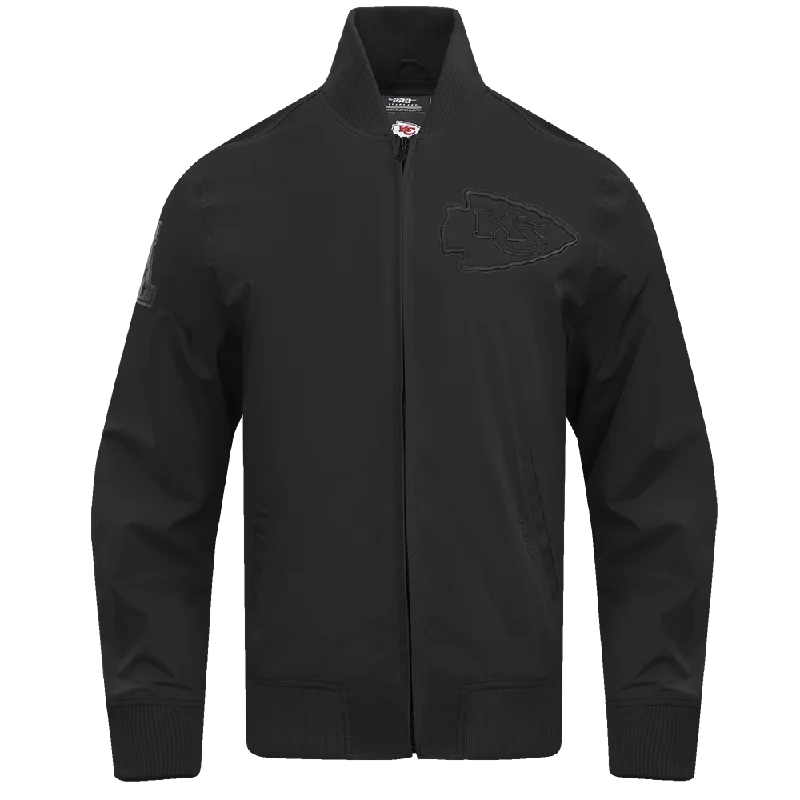 NFL KANSAS CITY CHIEFS NEUTRAL TWILL JACKET (BLACK)