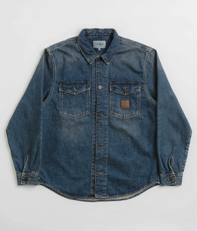 Carhartt Lincoln Shirt Jacket - Blue Worn Used Wash