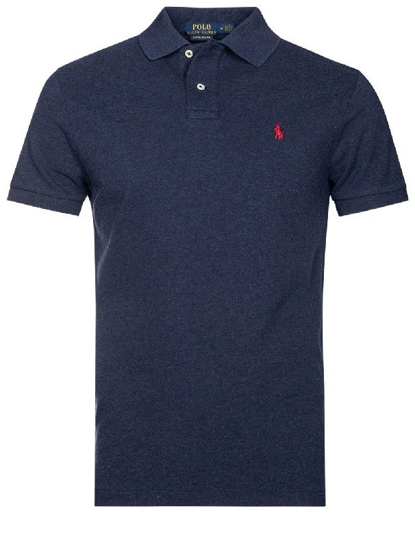 Basic Mesh-Poloshirt Marine