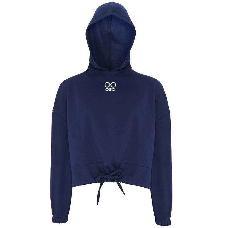 OSO Cropped Hoodie Ladies - Navy