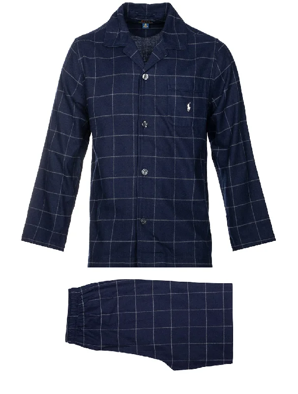 Flanell-Pyjama-Set, Cruise Navy