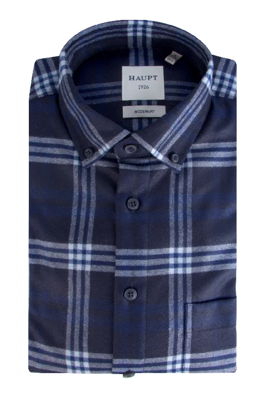 Haupt LS Check Shirt Navy