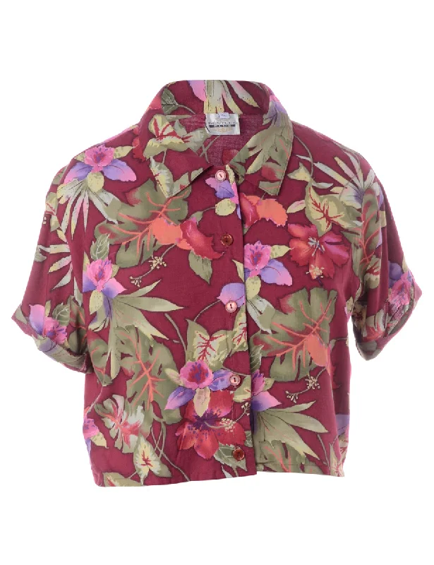 Label Juliet Cropped Hawaiian Shirt