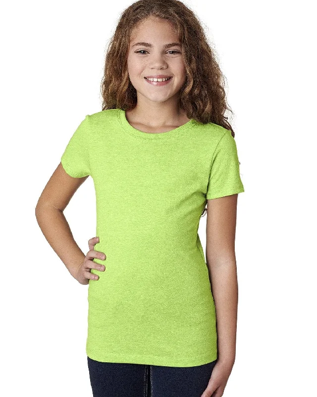 Next Level Girls Princess CVC Tee | Neon Hthr Green