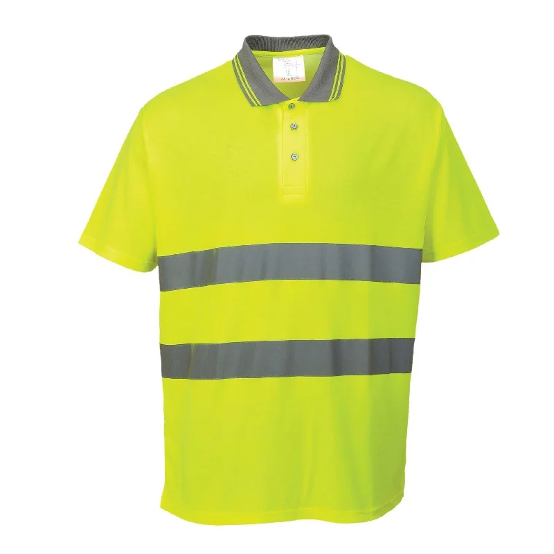 Portwest Hi-Vis Cotton Comfort Polo Shirt S/S