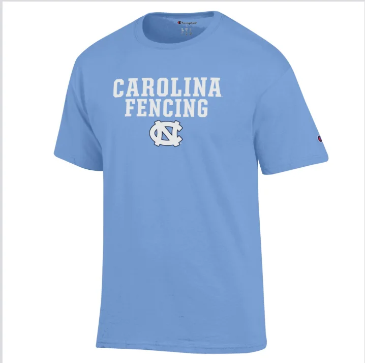 Carolina Fencing T-Shirt with UNC Logo by Champion