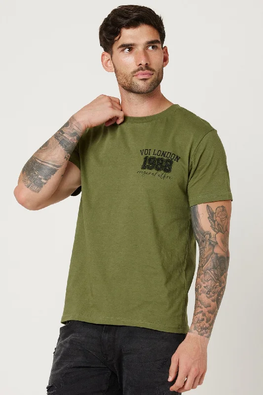 Chalcot Slim Fit 100% Cotton T-Shirt - Khaki