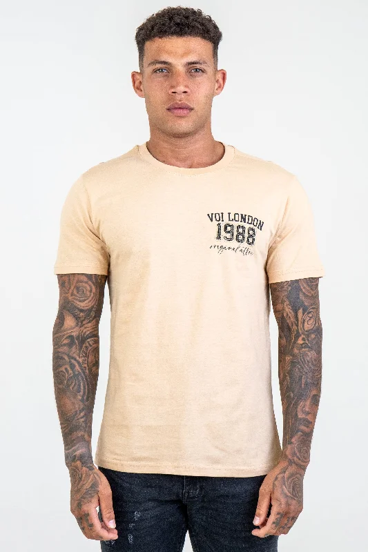 Chalcot Slim Fit 100% Cotton T-Shirt - Stone