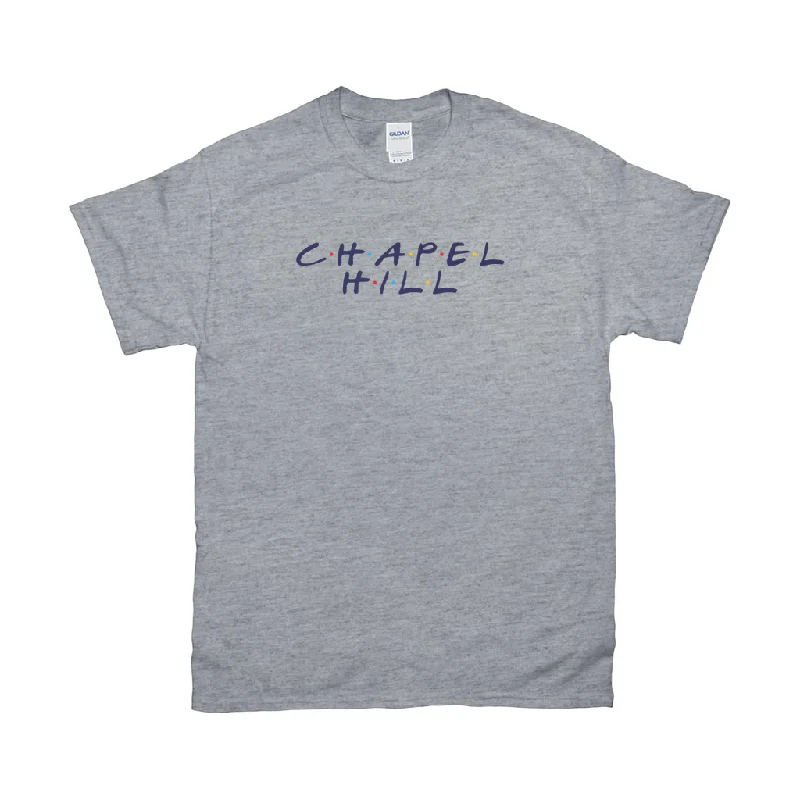 Chapel Hill Dot TV Font Grey Adult T-Shirt