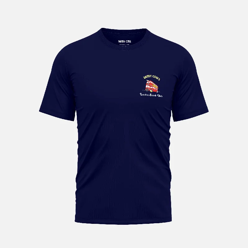 London Beach Club Bus Club Logo - Navy Organic Cotton T-Shirt