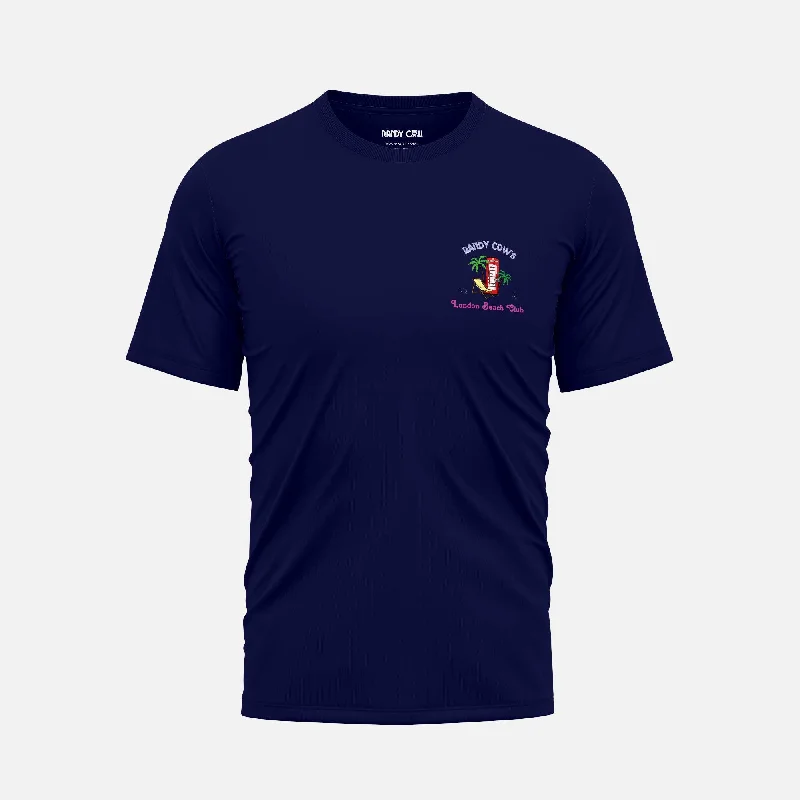 London Beach Club Phone Box Club Logo - Navy Organic Cotton T-Shirt