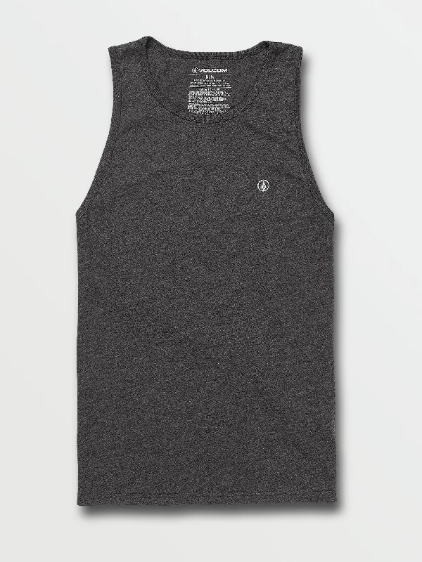 Solid Heather Tank - Heather Black