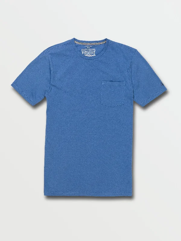 Solid Short Sleeve Pocket Tee - Riverside