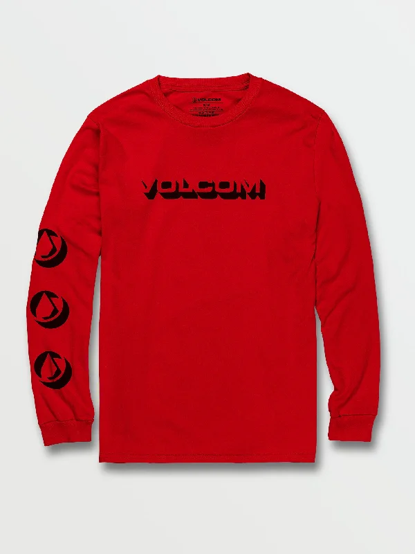 Stone Void Long Sleeve Tee - Ribbon Red