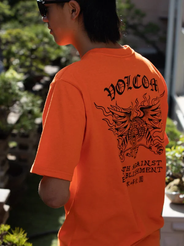 Tokyo True Featured Artist Yusuke Tiger Short Sleeve Tee - Orange